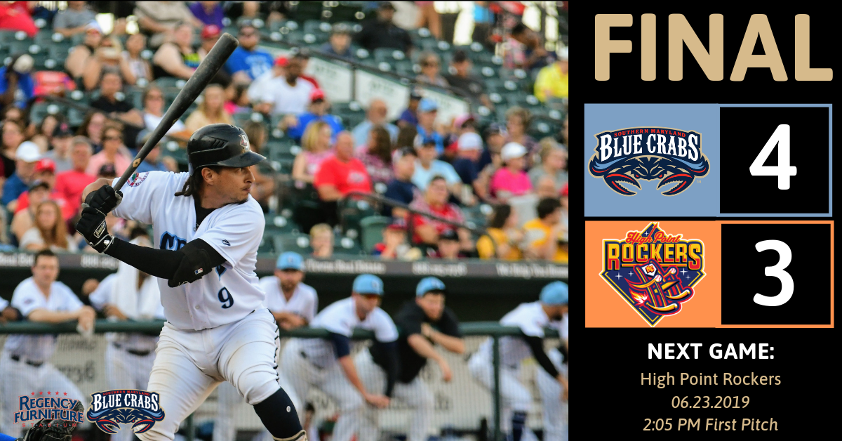 Fifth Inning Rally Leads Blue Crabs to 4-3 Victory